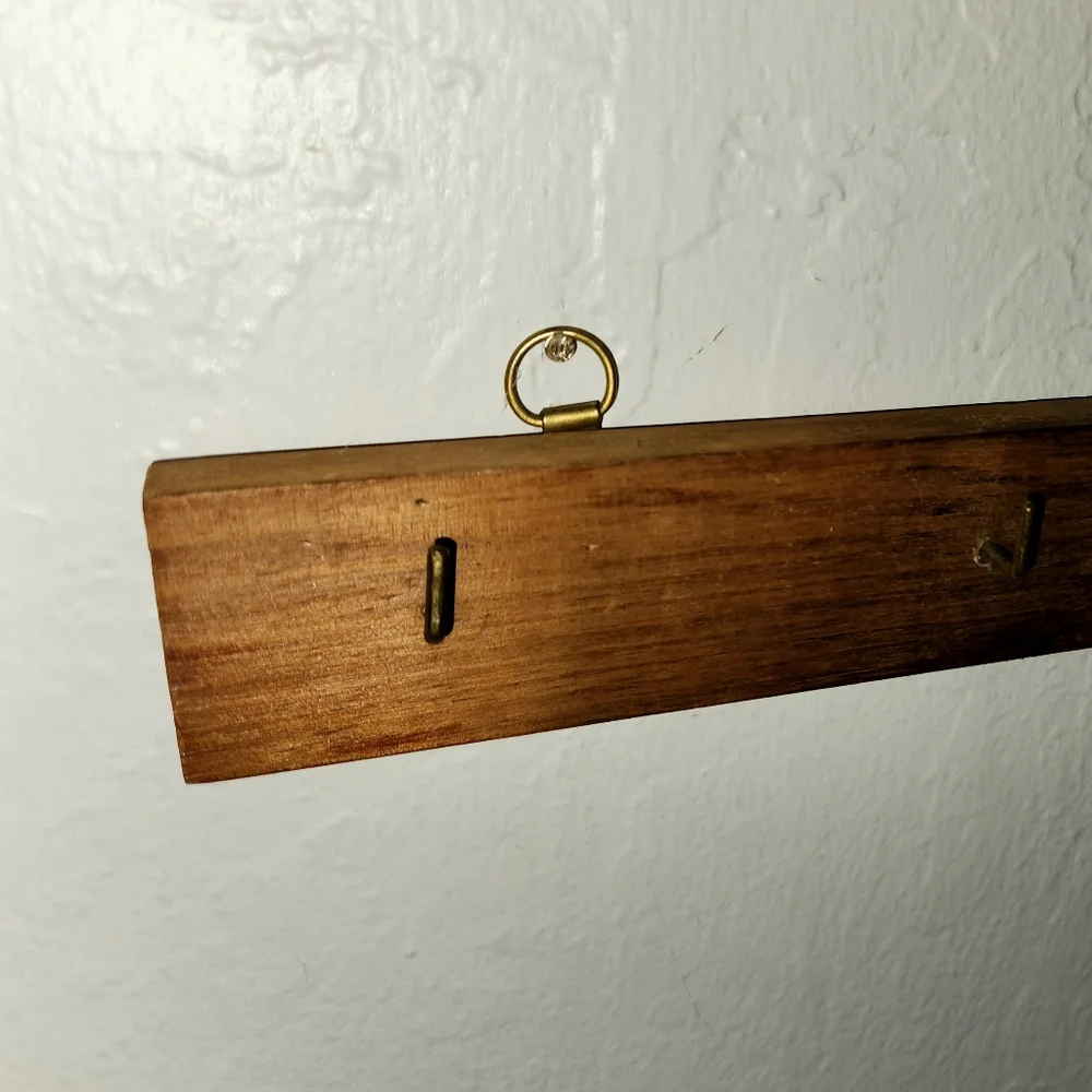 Vintage 1960s Swedish Wall Mounted Teak Key Hooks